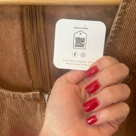 Coffee Shop Date Corduroy Mini Dress size large NWT Lithologie Co. - Picture 9 of 9